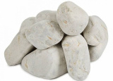 Камень для саун (белый кварцит обвалованный) в кор. 20кг/Петрозаводск